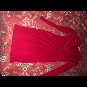 Red long sleeve dress